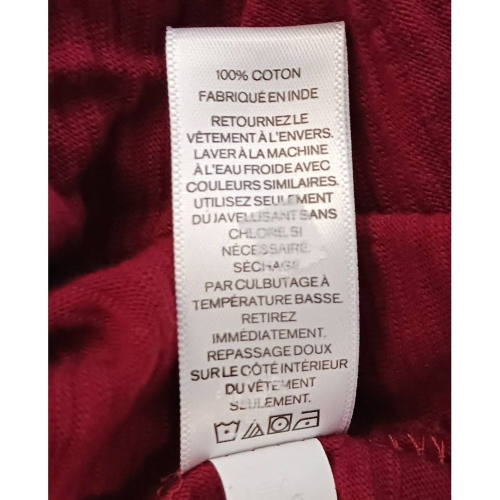 Express Short‎ Sleeve V-Neck Shirt Cotton Red Size Large - Picture 7 of 8